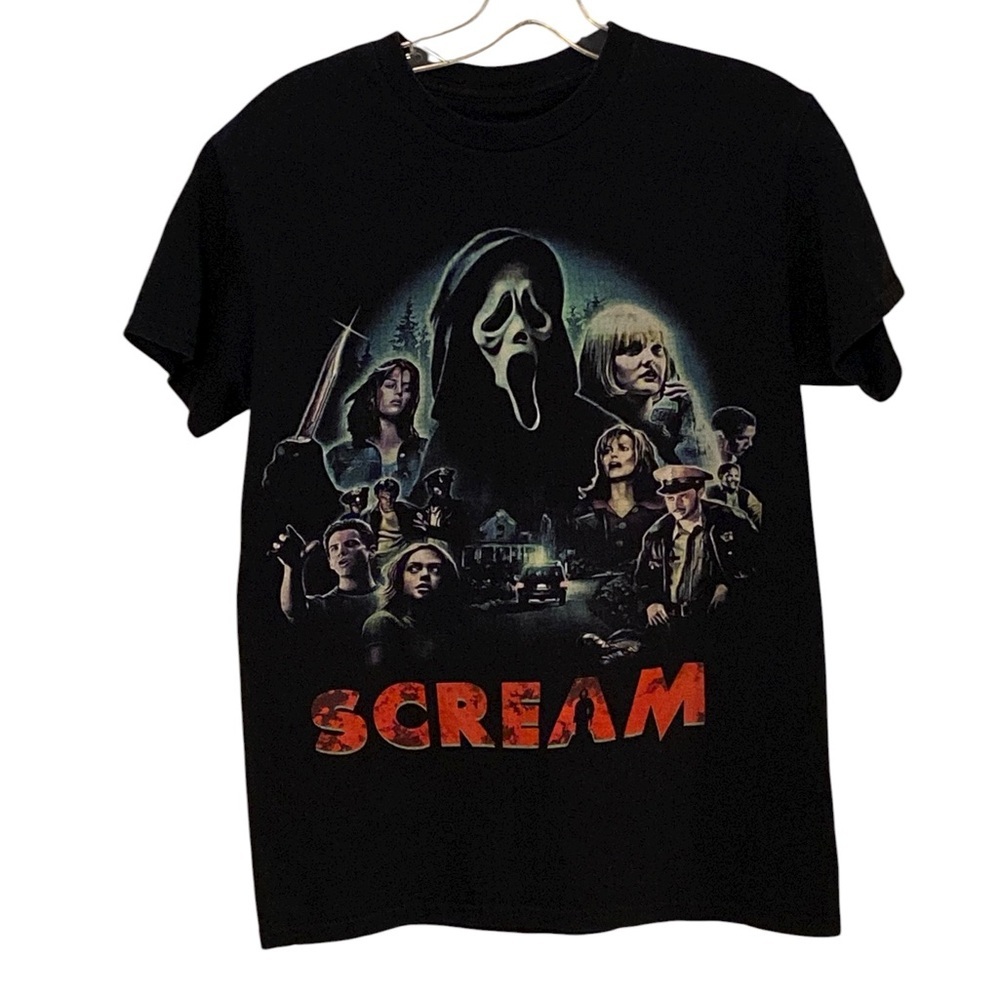 Vintage Scream 90s Graphic Tee Black Iconic Horror Movie  T-Shirt Goth